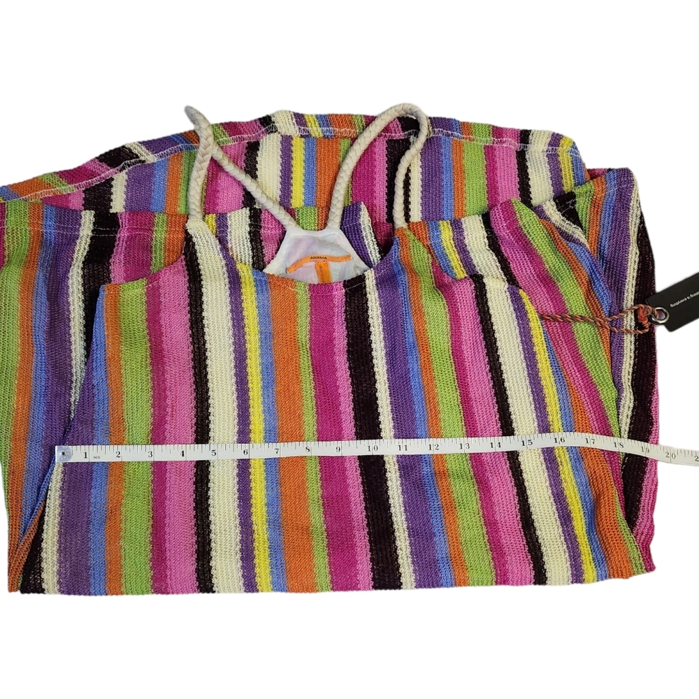 Anama Crochet Striped Mini Dress Swimswuit Coverup Resortwear Summer NWT Small - Picture 8 of 15